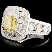 18K Gold Ring w/ 2.99ctw Fancy Color Diamonds