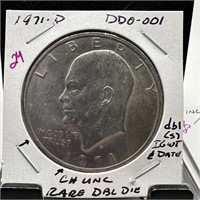 1971-D IKE DOLLAR DDO-001 UNC