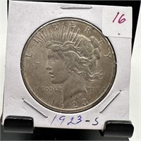 1923-S PEACE SILVER DOLLAR