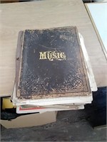 Box full of sheet music