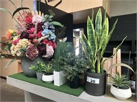 9 Imitation indoor Plants, Decorative Bowl