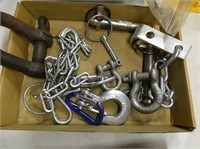 Clevises, pins, hook and other