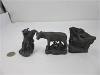 3 figurines de mythologie romaine
