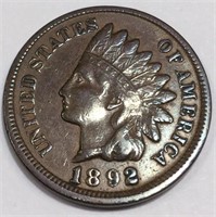 1892 Indian Head Penny High Grade