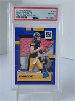 2022 Donruss Kenny Pickett Press Proof Blue PSA 8