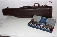 Vintage Leather Gun Case and Cleaning kit