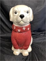 "WINTER WONDER' / DOG COOKIE JAR