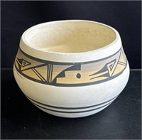 Vintage signed Navajo pottery bowl