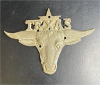 Vintage cast iron Texas Longhorn plaque