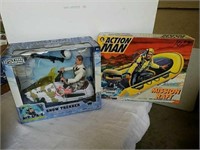 Snowtrekker and Action Man action figures both