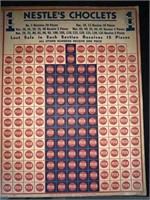 VINTAGE NESTLE’S CHOCOLATES 1 CENT PUNCHBOARD -