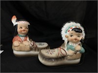 3 “ PAIR OF VINTAGE NATIVE AMERICAN SALT/PEPPER