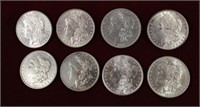 8pcs Morgan Silver Dollar Lot (2) 1880, 1881S,