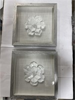 2-WHITE AND SILVER FLOWER PICTURES