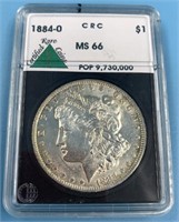 1884 O Morgan silver dollar MS66 by CRC        (33