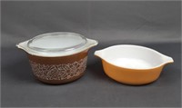 Pyrex Round Casserole Dishes Woodland Brown