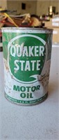 Vintage Quaker State oil 1 quart tin-still sealed