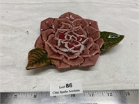 California Arts Marked Pottery Rose Dish