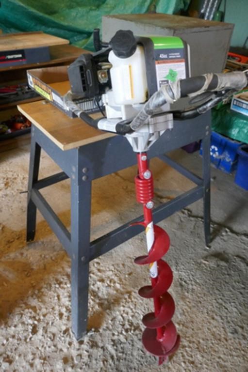 43cc Gas Ice Auger Like New Condition