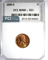 1929-S Cent PCI MS-66+ RD LISTS FOR $17500