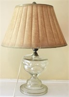 Vintage Electrified Peanut Oil Lamp 24"