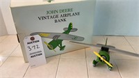 John Deere Vintage Airplane Bank JD93 W/Box