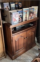 VHS Tapes, TV Stand, VCR
