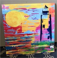 43-NEW "LIGHTHOUSE EXPRESSION" WALL ART-$49.95