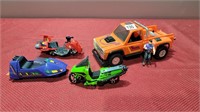 4 mask vehicles and figure