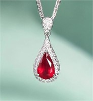 1.1ct Natural Ruby 18Kt Gold Pendant