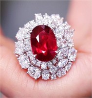 4.6ct Natural Ruby 18Kt Gold Ring