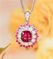 1.2ct Pigeon Blood Ruby 18Kt Gold Pendant