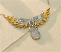 1cts Natural Diamond 18Kt Gold Necklace