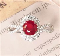 1.5ct Natural Ruby 18Kt Gold Ring