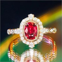 1.26ct Pigeon Blood Ruby 18Kt Gold Ring