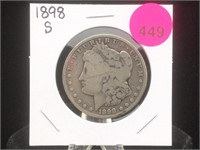 1898-S Morgan Silver Dollar in Flip