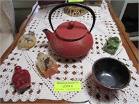 6 Asst'd. Asian Style Décor/Tea Service Items