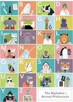 THE ALPHABET OF ANIMAL PROFESSIONS POSTER 18x24IN
