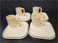 Ingrid Melamine Stackable Plates with Mugs vtg
