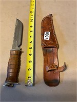 E G W Knife & leather sheath