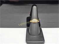 VINTAGE 14K AND 18K YELLOW GOLD ART DECO RING