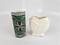 2 piece Vase Lot-Samarkand Japan/Pacific Pottery