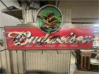 BUDWEISER NEON SIGN NOT WORKING GLASS GOOD