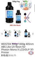 New (24 bottles) WEISTEK 500g 405nm ABS Like UV