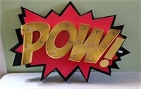 Vintage Metal Comics POW Lighted Sign, 24 in.,