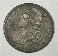 1833 Capped Bust Silver Half Very Fine VF details