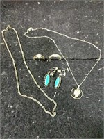 Sterling silver rings, Mercury dime necklace