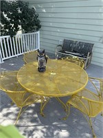 Rod Iron Yellow patio set