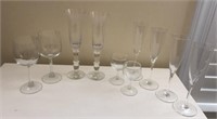 CRYSTAL STEMWARE WITH CANDLE STICKS
