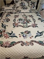 Floral Decor Bedspread & Matching Pillows